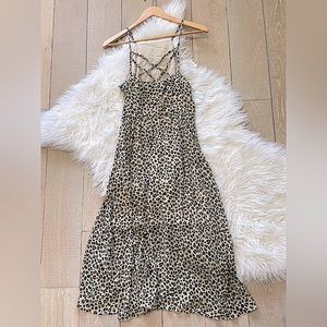 Abercrombie & Fitch High Neck Slip Midi Dress